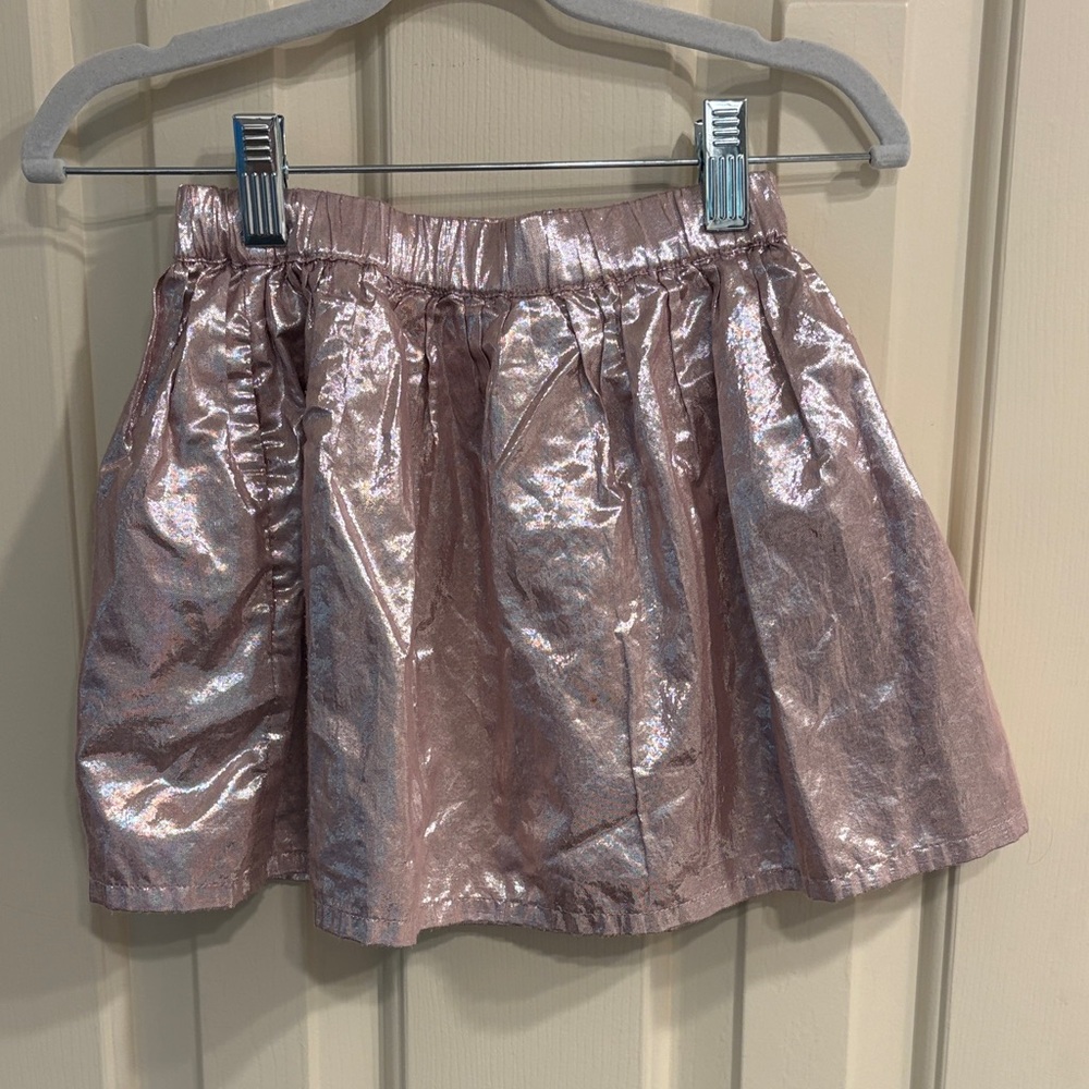 Mini Boden 4-5Y Girls Chic Shimmery Pink Metallic Skirt